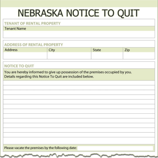 Nebraska Notice To Quit