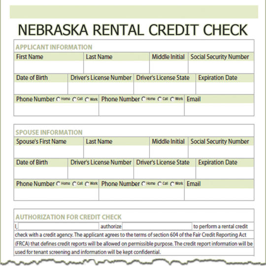 Nebraska Rental Credit Check