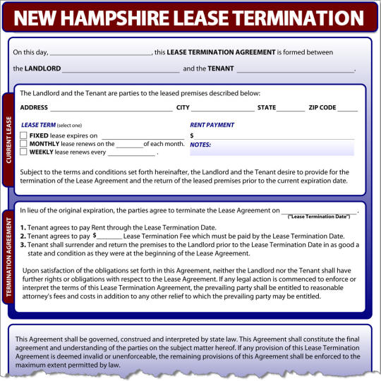 New Hampshire Lease Termination