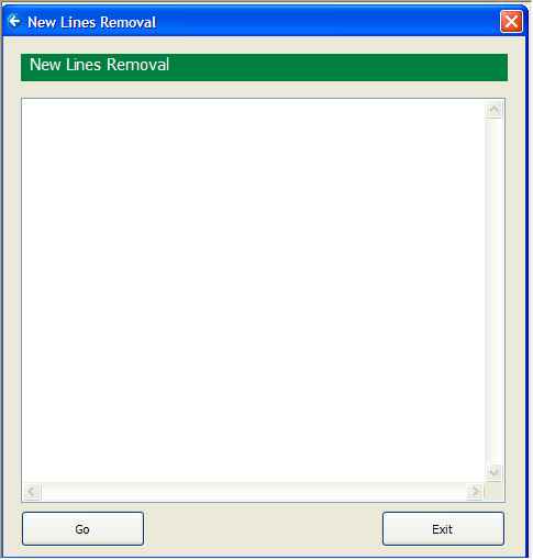 New Lines Removal