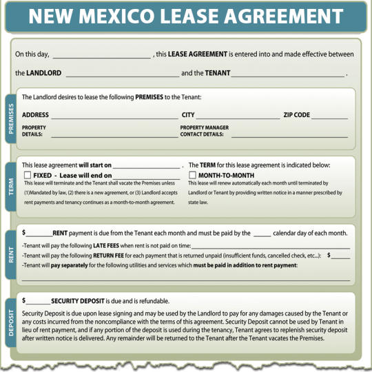 New Mexico Lease Agreement