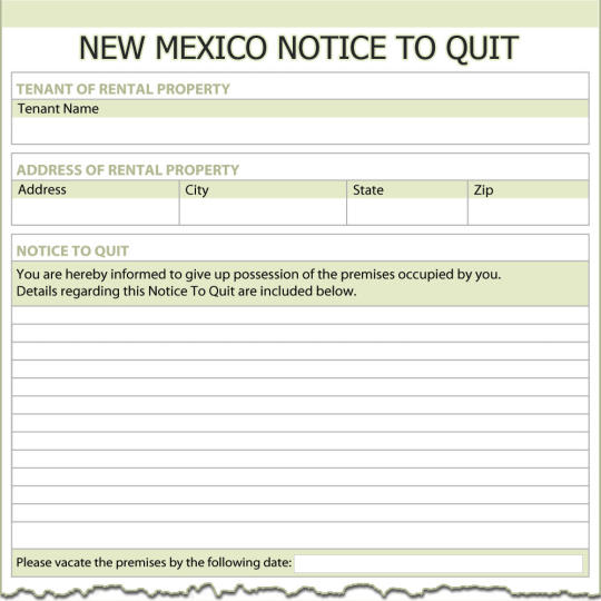 New Mexico Notice To Quit