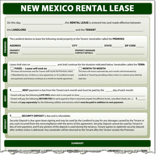 New Mexico Rental Lease