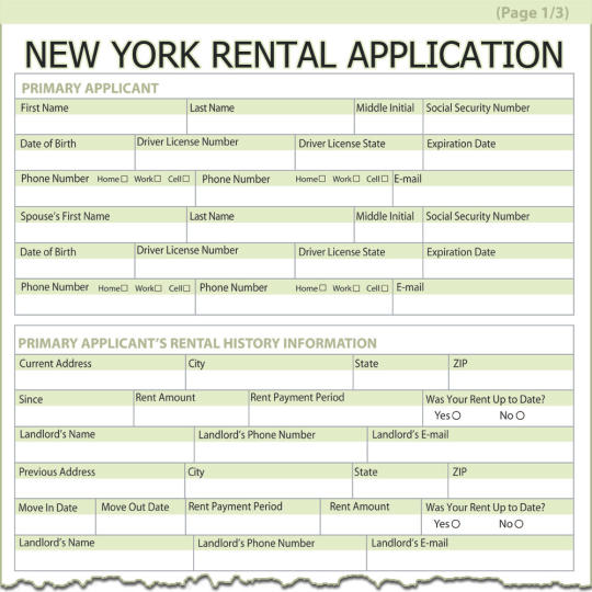 New York Rental Application