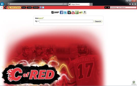 NHL Calgary Flames Theme for Internet Explorer