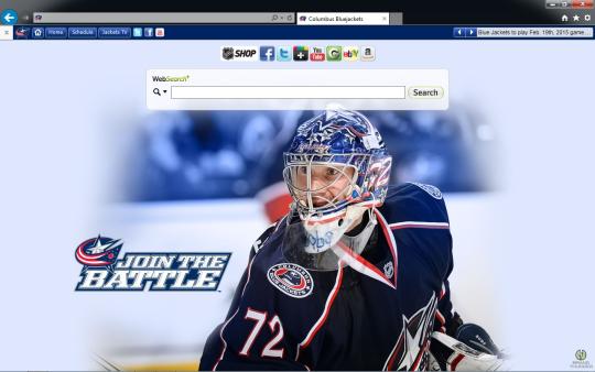 NHL Columbus Blue Jackets Theme for Internet Explorer