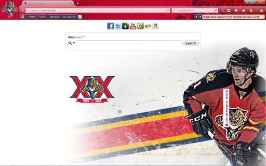 NHL Florida Panthers Theme for Firefox
