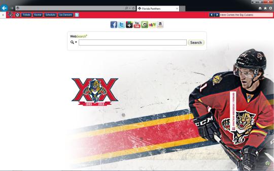 NHL Florida Panthers Theme for Internet Explorer