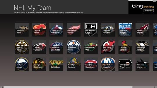 NHL My Team for Windows 8