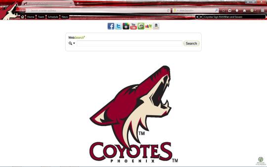 NHL Phoenix Coyotes Theme for Firefox