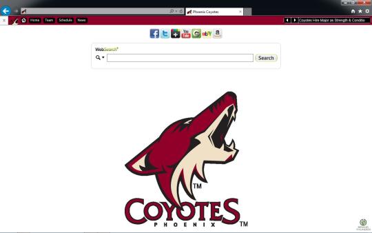 NHL Phoenix Coyotes Theme for Internet Explorer