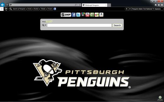 NHL Pittsburgh Penguins Theme for Internet Explorer