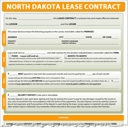 North Dakota Lease Contract