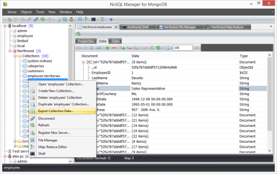 NoSQL Manager for MongoDB