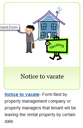 Notice to Vacate Form