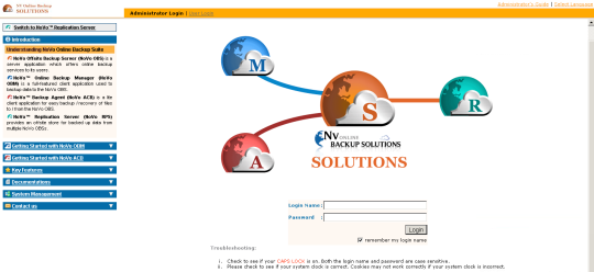 NoVo OBS Online Backup Software
