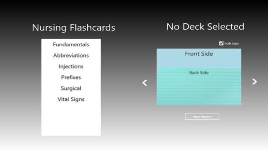Nursing Flashcards for Windows 8