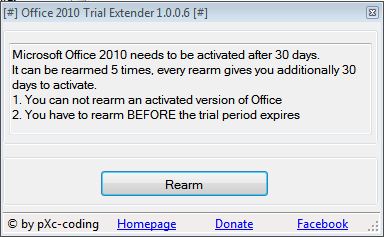 Office 2010 Trial Extender
