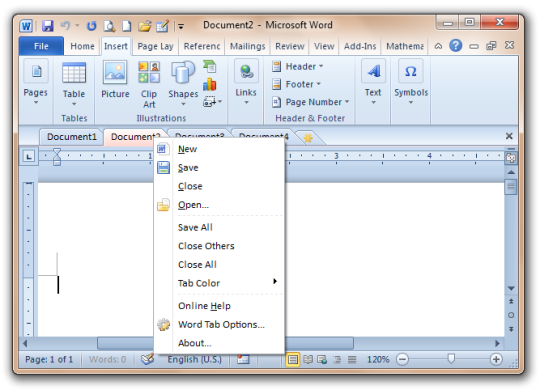 Office Tabs for Word (32-Bit)
