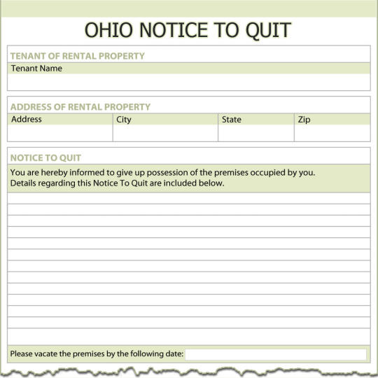 Ohio Notice To Quit