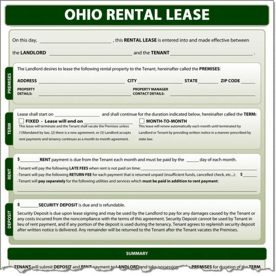Ohio Rental Lease