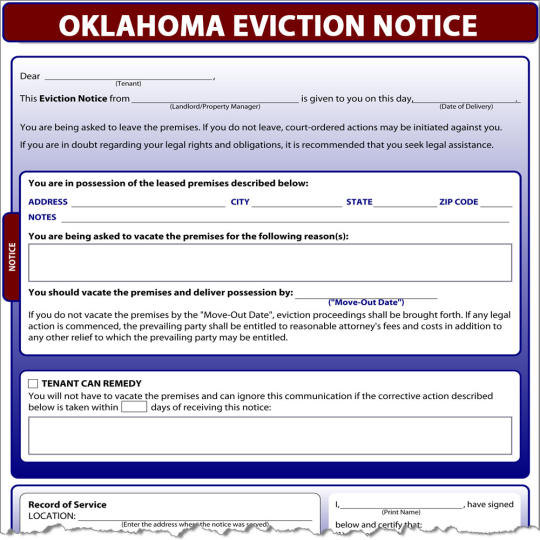Oklahoma Eviction Notice