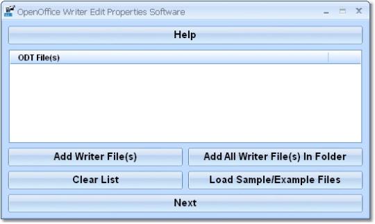 OpenOffice Writer Edit Properties Software