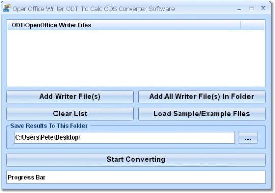 OpenOffice Writer ODT To Calc ODS Converter Software
