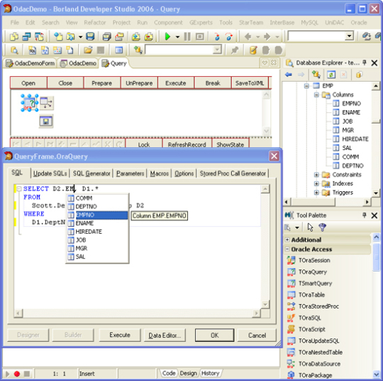 Oracle Data Access Components for RAD Studio XE2