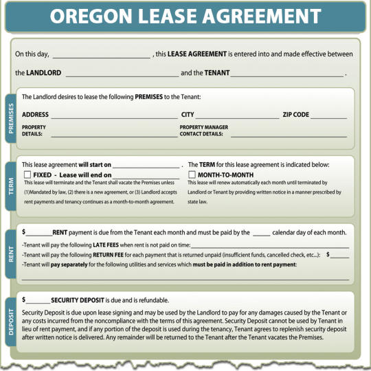 Oregon Lease Agreement