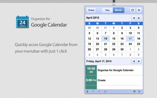 Organizer for Google Calendar