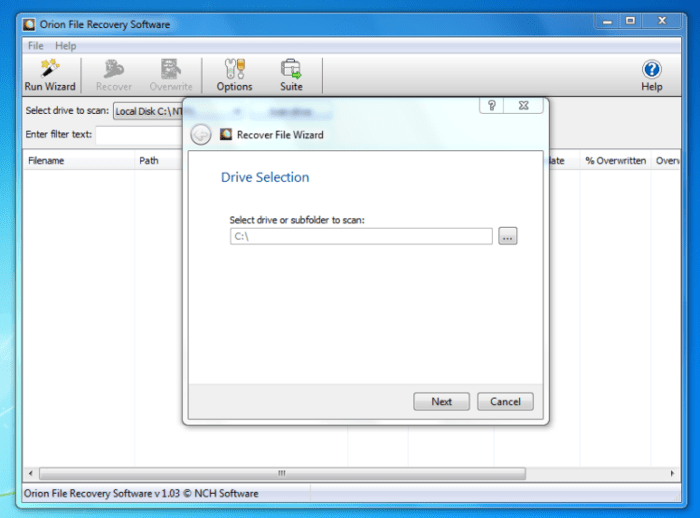 Orion File Recovery Software