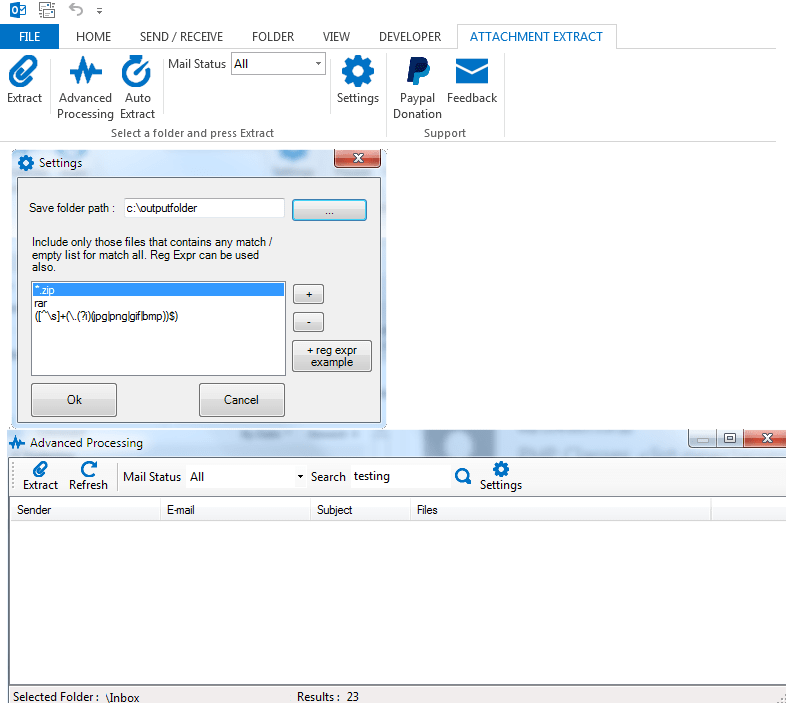 Outlook Attachment Extract - Add-in
