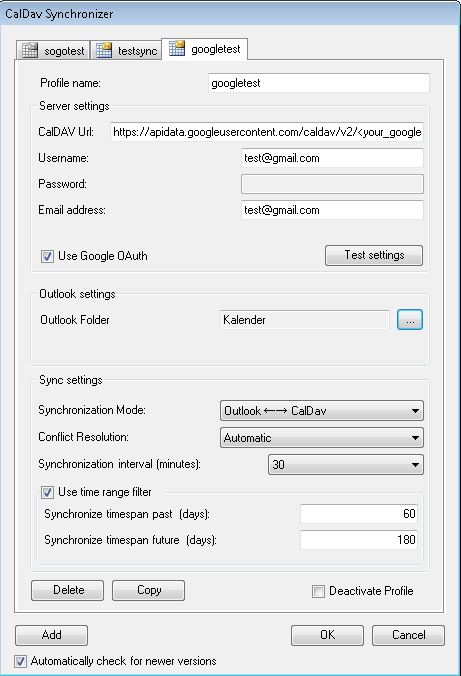 Outlook Caldav Synchronizer