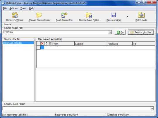 Outlook Express Restore Toolbox