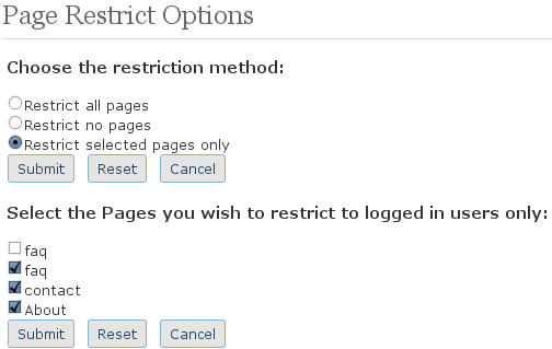 Page Restrict