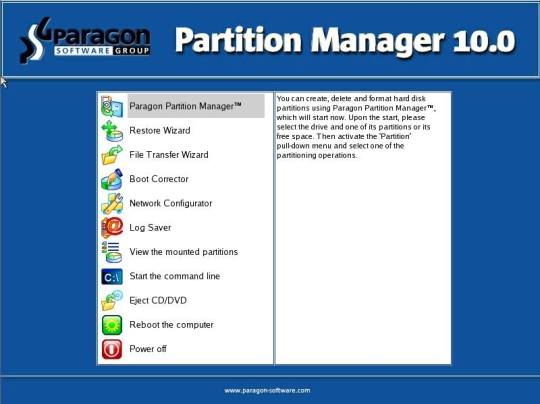 Paragon Free Partition Manager for Virtual Machines