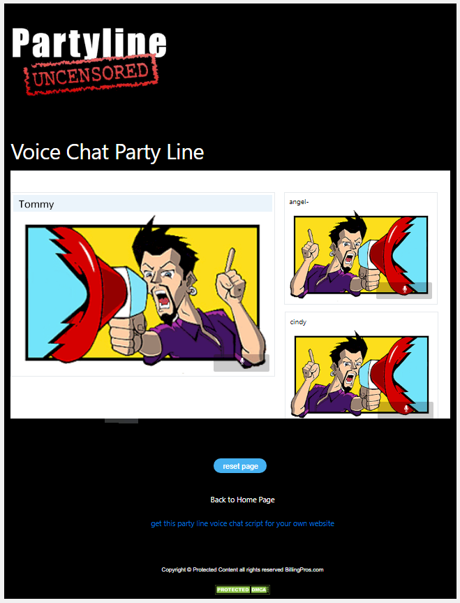 Party Line Voice Chat Script
