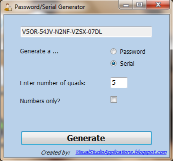 Password and Serial Generator
