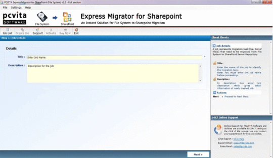 PCVITA Express Migrator for Sharepoint