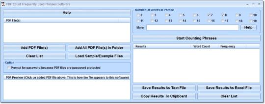 PDF Count Frequently Used Phrases Software