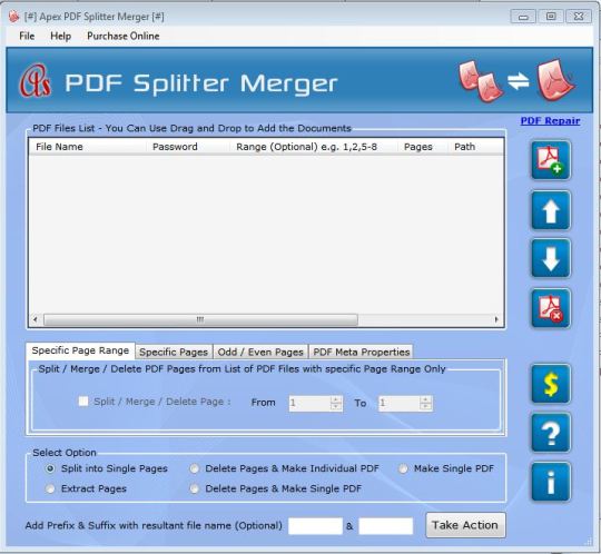 PDF Merger Splitter