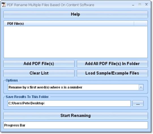 PDF Rename Multiple Files Based On Content Software