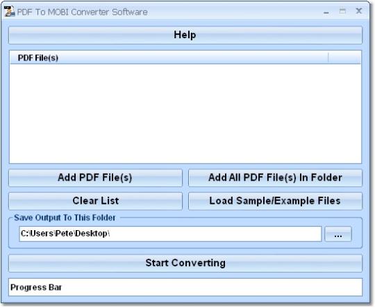 PDF To MOBI Converter Software