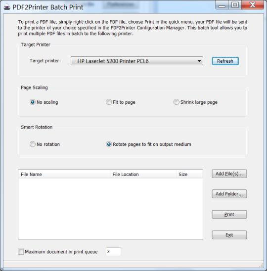 PDF2Printer for Windows 8