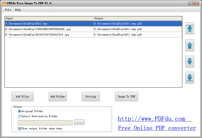 PDFdu Free Image To PDF Converter