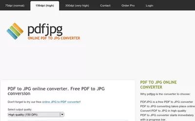 PdfJpg PDF to JPG Online Converter