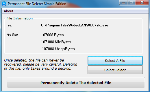 Permanent File Deleter