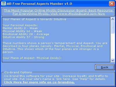 Personal Aspects Number