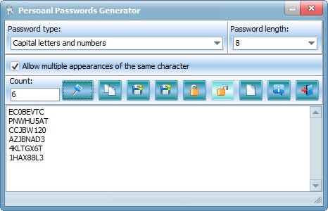 Personal Passwords Generator